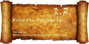 Kolonits Pellegrin névjegykártya