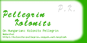 pellegrin kolonits business card